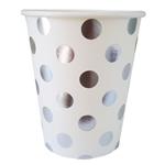 Vaso met plateado lunares 10u
